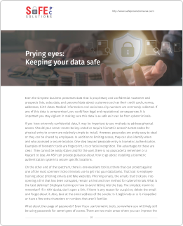 Prying eyes: Keeping your data safe